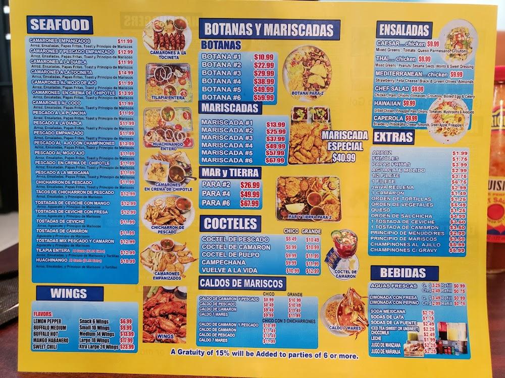 El Malecon Seafood & Mexican Restaurant Menu image 1